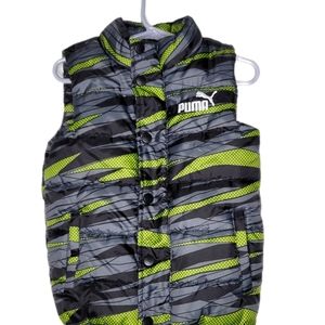 Puma, Grey and Green bubble vest, size: 4 yrs